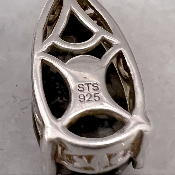 Austrian Pinolith Sterling Silver Dangle Earrings - Picture 9 of 10